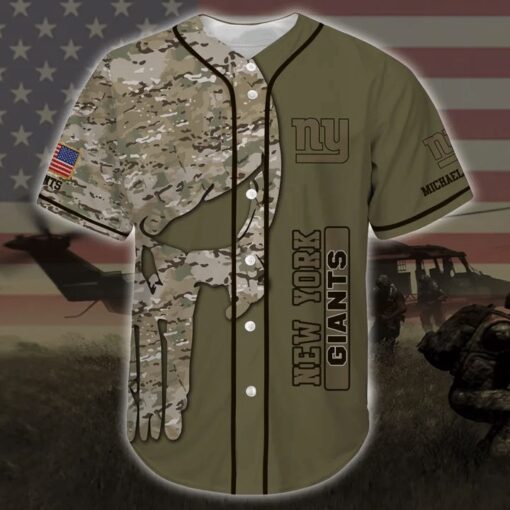 New York Giants Personalized Baseball Jersey BG113