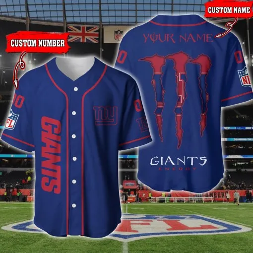 New York Giants Personalized Baseball Jersey BG178