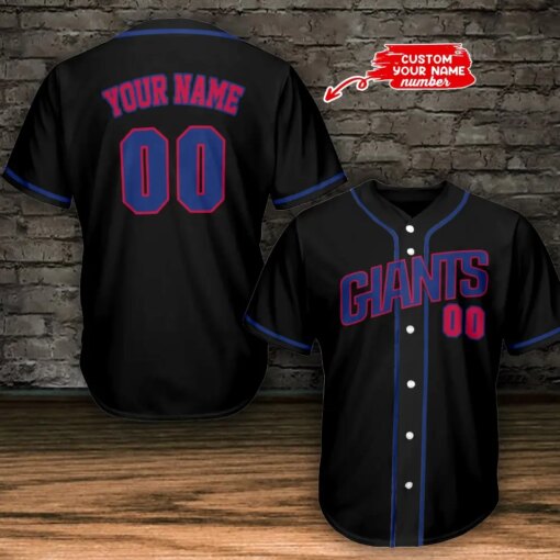 New York Giants Personalized Baseball Jersey BG778