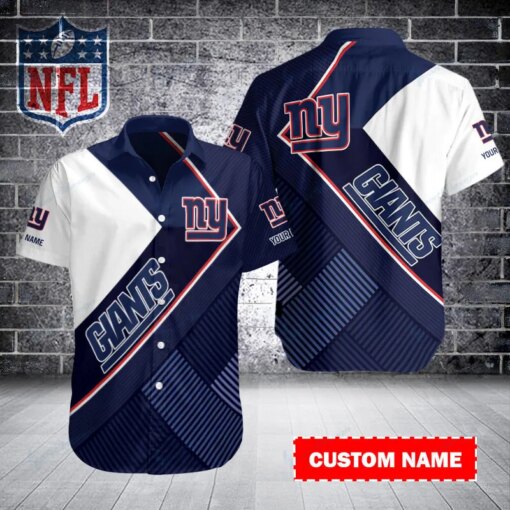 New York Giants Personalized Button Shirt BB240