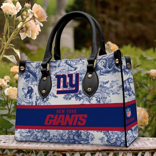 New York Giants Personalized Leather Hand Bag BB313