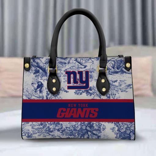 New York Giants Personalized Leather Hand Bag BB313