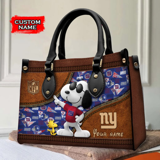 New York Giants Personalized Leather Hand Bag BBLTHB559