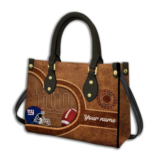 New York Giants Personalized Leather Hand Bag BBLTHB623