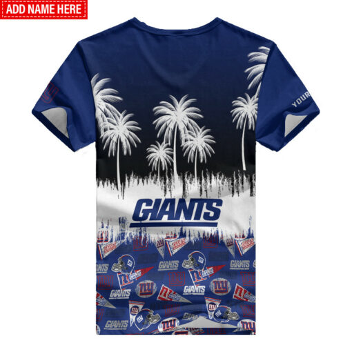 New York Giants Personalized Summer V-neck Women T-shirt BG356