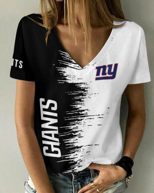 New York Giants Summer V-neck Women T-shirt BG20