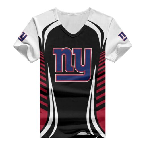 New York Giants V-neck Women T-shirt BG831