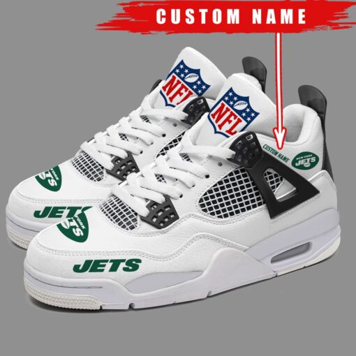 New York Jets Personalized AJ4 Sneaker BG296