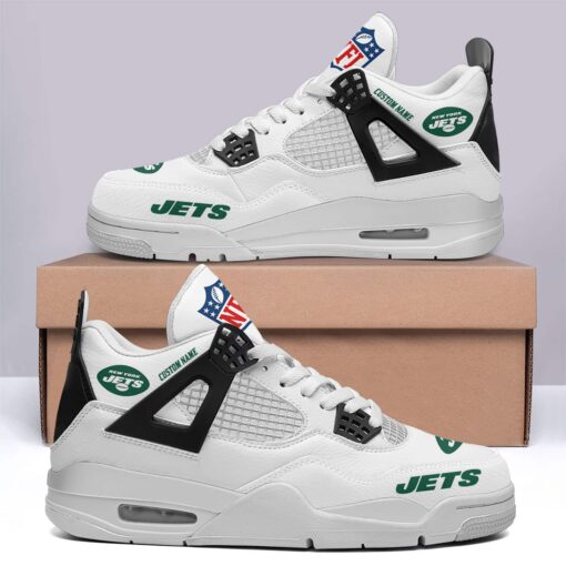 New York Jets Personalized AJ4 Sneaker BG296