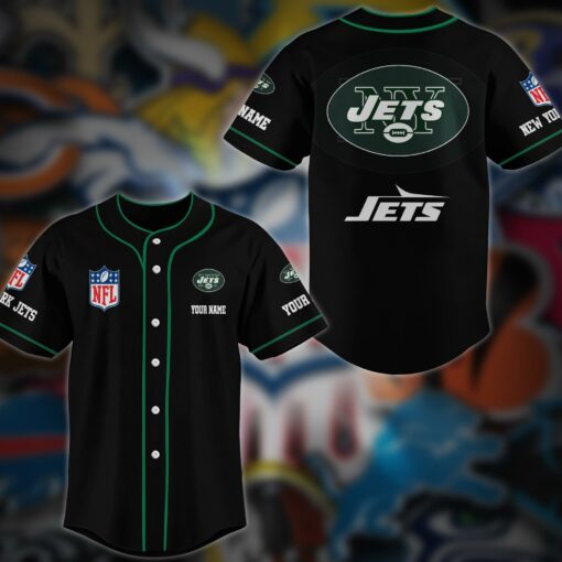 New York Jets Personalized Baseball Jersey AZCBJS123