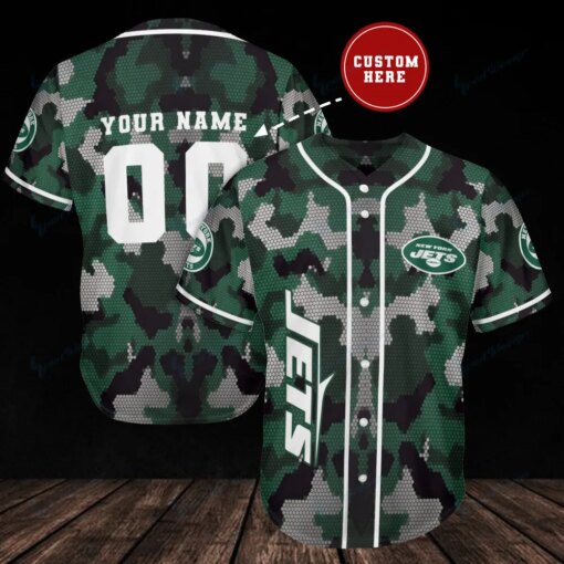 New York Jets Personalized Baseball Jersey BG261