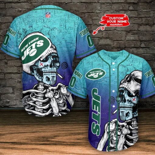 New York Jets Personalized Baseball Jersey BG467