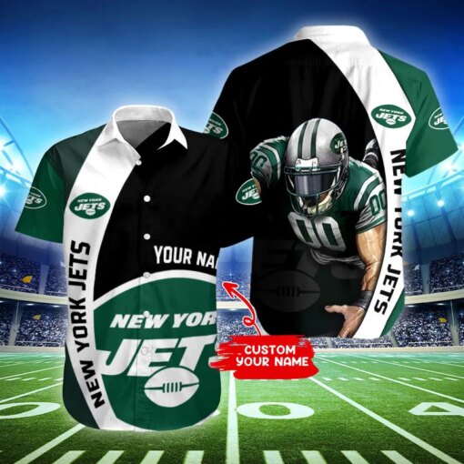 New York Jets Personalized Button Shirt BB395