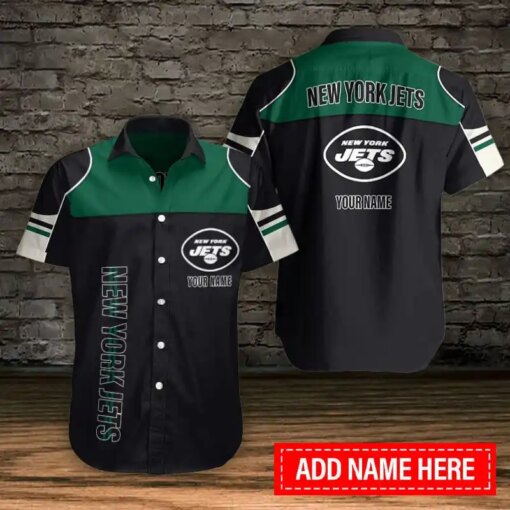 New York Jets Personalized Button Shirt BB878