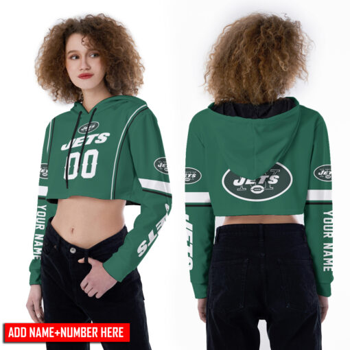 New York Jets Personalized Combo Croptop Hoodie And Leggings BGLG383+BG2CHD383