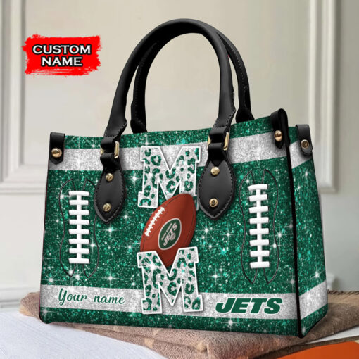 New York Jets Personalized Leather Hand Bag BBLTHB592