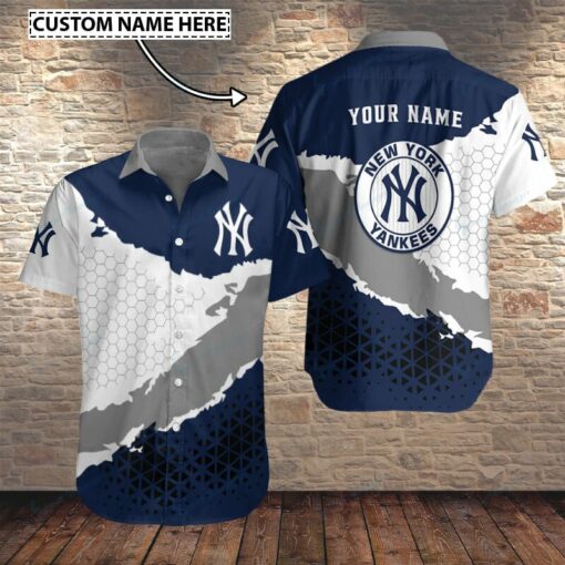 New York Yankees Personalized Button Shirt BB385