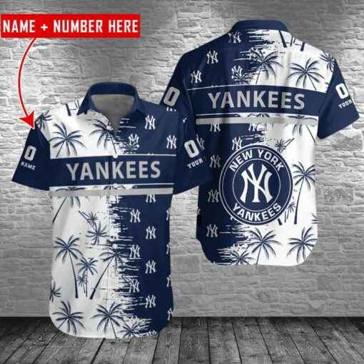 New York Yankees Personalized Button Shirt BB722