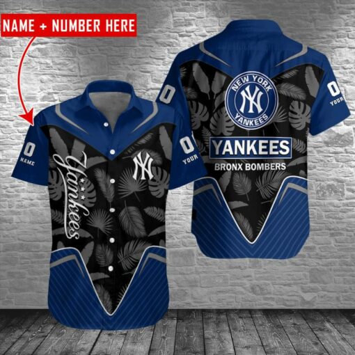 New York Yankees Personalized Button Shirt BB734