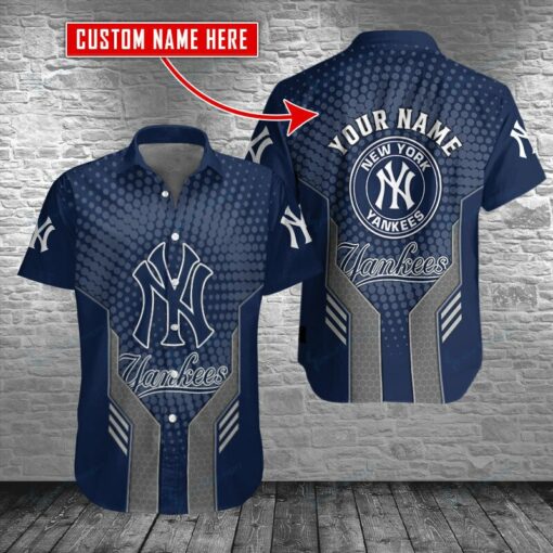 New York Yankees Personalized Button Shirt BG624