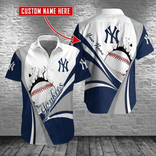 New York Yankees Personalized Button Shirt BG643