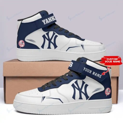 New York Yankees Personalized High AF1 Sneakers BG12