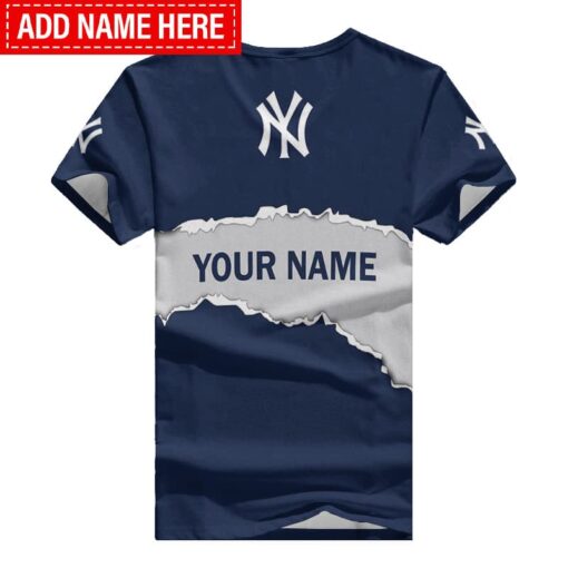 New York Yankees Personalized Summer V-neck Women T-shirt BG379