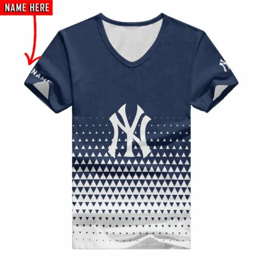 New York Yankees Personalized V-neck Women T-shirt BG451