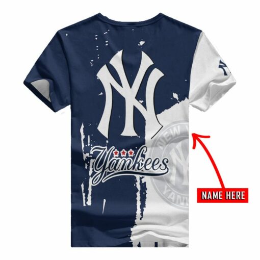 New York Yankees Personalized V-neck Women T-shirt BG456