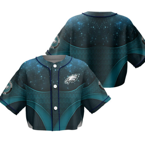 Philadelphia Eagles Crop Top Baseball Jersey 9