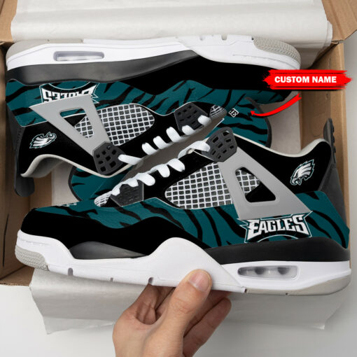 Philadelphia Eagles Personalized AJ4 Sneaker BG132