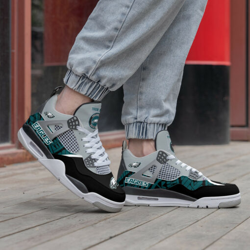 Philadelphia Eagles Personalized AJ4 Sneaker BG174