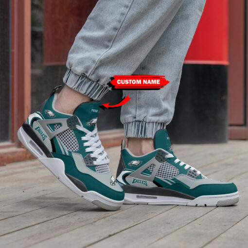 Philadelphia Eagles Personalized AJ4 Sneaker BG216