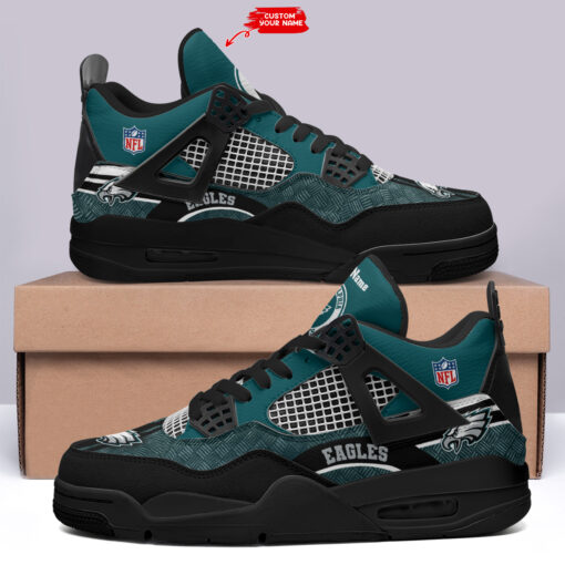 Philadelphia Eagles Personalized AJ4 Sneaker BGAJ4S354