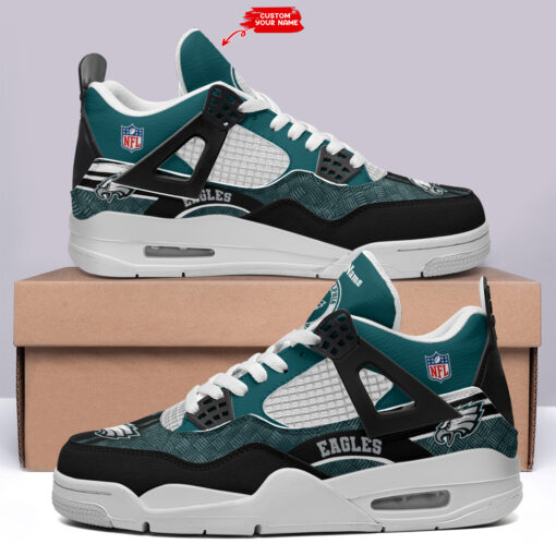 Philadelphia Eagles Personalized AJ4 Sneaker BGAJ4S354