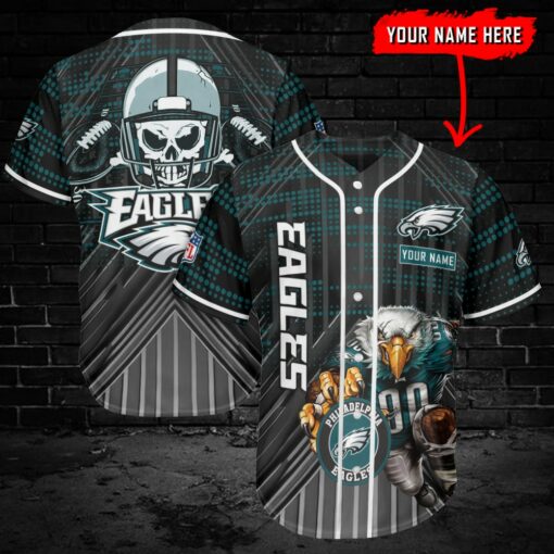 Philadelphia Eagles Personalized Baseball Jersey BG1003