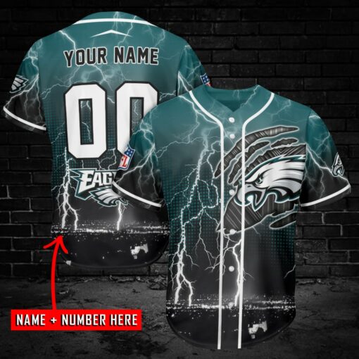 Philadelphia Eagles Personalized Baseball Jersey BG1006