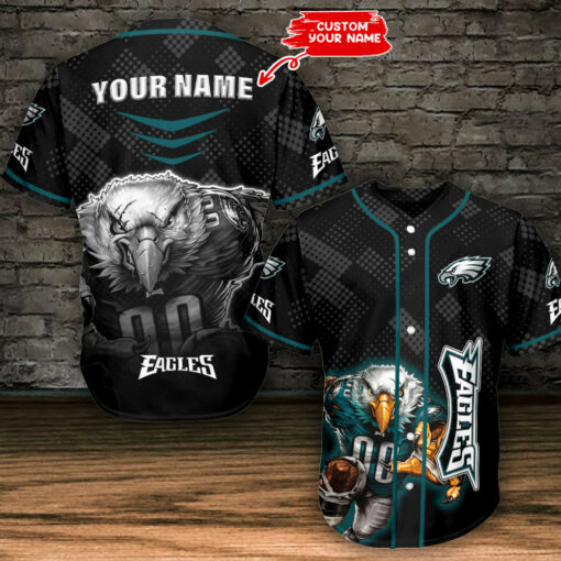 Philadelphia Eagles Personalized Baseball Jersey BG386