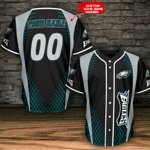 Philadelphia Eagles Personalized Baseball Jersey BG498