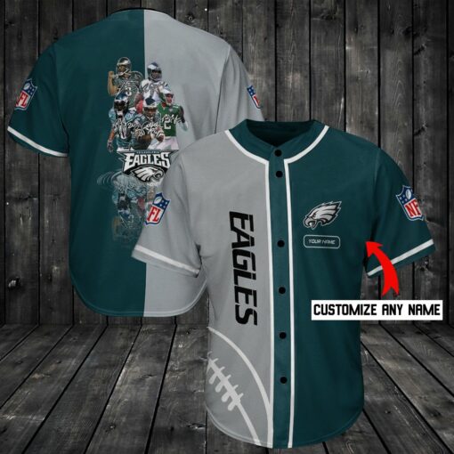 Philadelphia Eagles Personalized Baseball Jersey Shirt 94