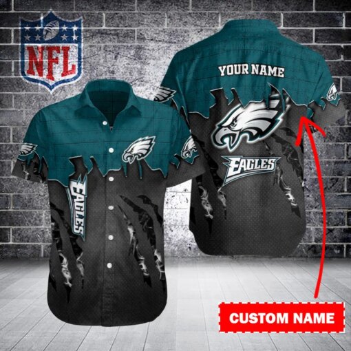 Philadelphia Eagles Personalized Button Shirt BB352