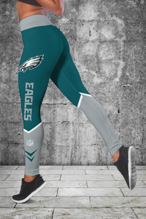 Philadelphia Eagles Personalized Combo Croptop Hoodie And Leggings AZCLG073+AZC2CHD073