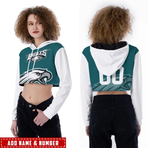 Philadelphia Eagles Personalized Combo Croptop Hoodie And Leggings AZCLG132+AZC2CHD132