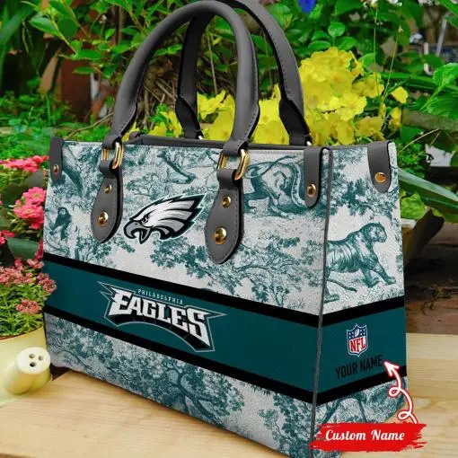 Philadelphia Eagles Personalized Leather Hand Bag BB315