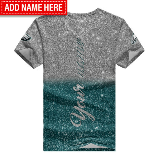 Philadelphia Eagles Personalized Summer V-neck Women T-shirt BG37