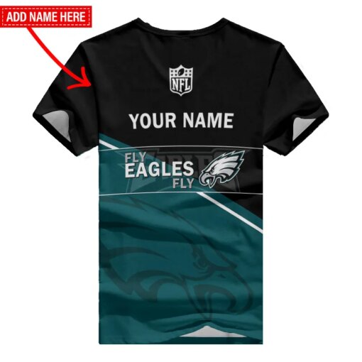 Philadelphia Eagles Personalized Summer V-neck Women T-shirt BG380