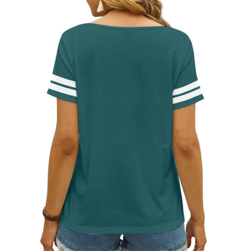 Philadelphia Eagles Personalized V-neck Women T-shirt AGC52