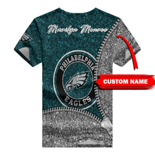 Philadelphia Eagles Personalized V-neck Women T-shirt BG679