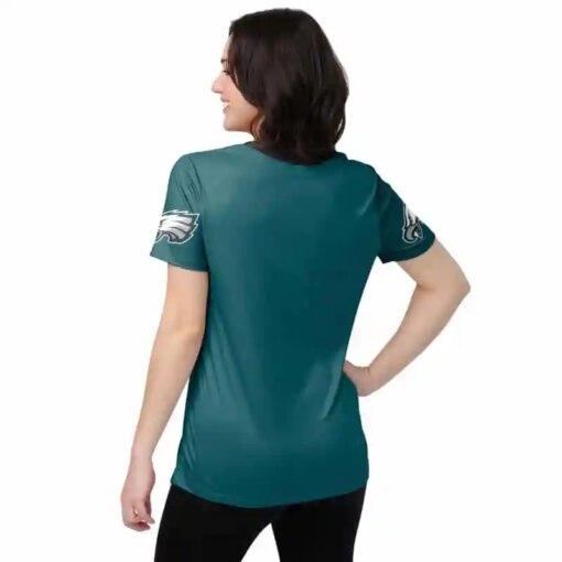 Philadelphia Eagles Personalized V-neck Women T-shirt BG735