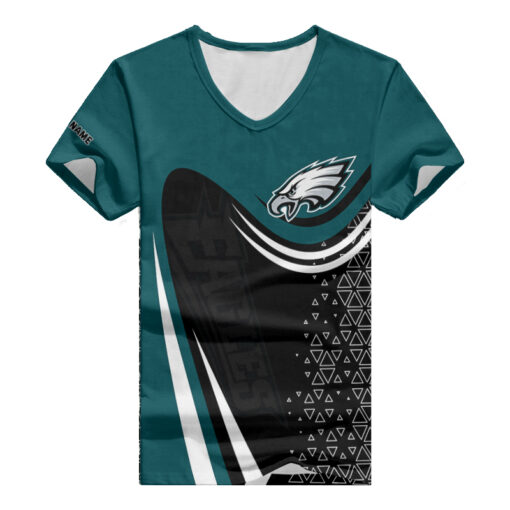 Philadelphia Eagles Personalized V-neck Women T-shirt BG994